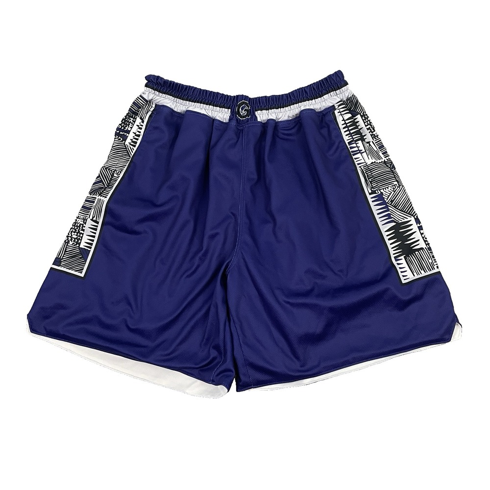 19Nine/Slam Goods Georgetown Hoyas 95-96 Retro Basketball Shorts Blue Adult XL